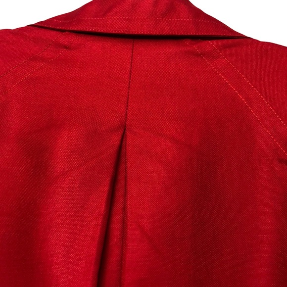 Talbots red linen blazer with pleated back - Picture 12 of 16